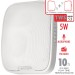 Escape TWS wall-mounted wireless speaker with FM radio and microphone - White