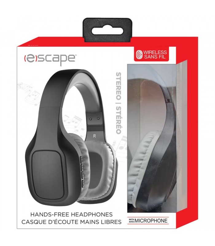 Escape Wireless Hands-Free Stereo Headphones - Black and Gray