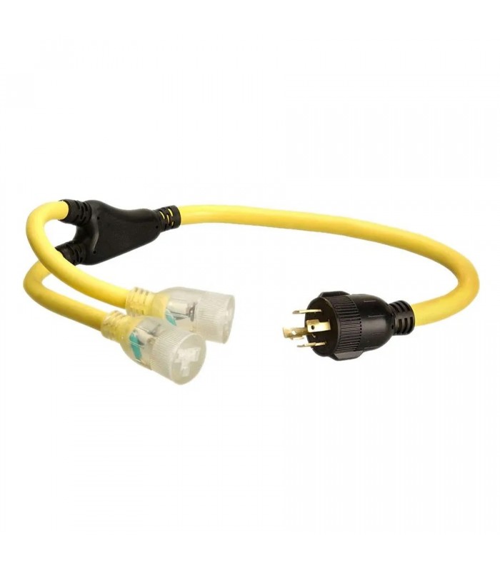 Generator Cord - L14-30P to 5-20R - 10 AWG - 3 ft.