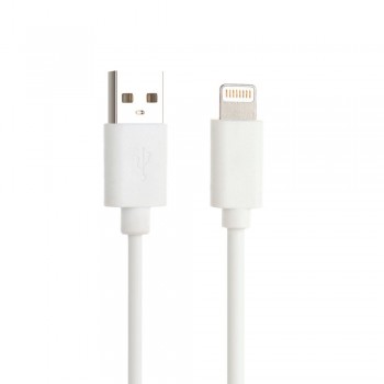 Globaltone Prise, USB A male a Lightning, câble de données mobiles et de charge, 2.4A, 3pi (1m), Blanc