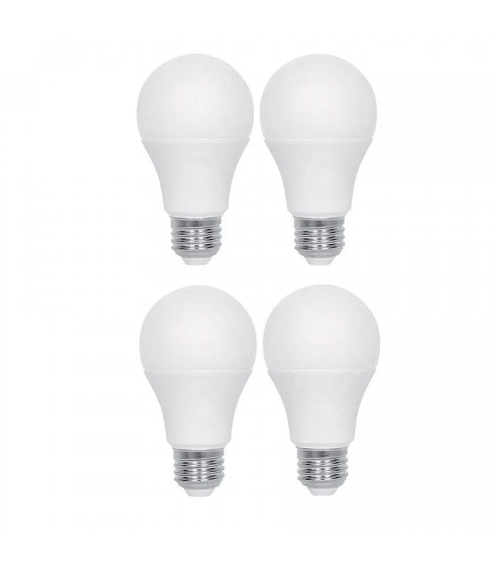 Globe Dimmable LED Bulb A19 - 120V - 6W - E26 - 5000K - Pack of 4