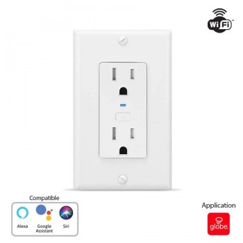 Globe Prise murale Décora intelligente Wi-Fi - 125 V - 15 A - Blanc