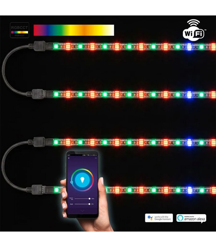 Globe Bande lumineuse DEL intelligente Wi-Fi intérieure - USB - RVB - 3 m