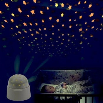 Globe Veilleuse DEL rotative à projection d′étoiles