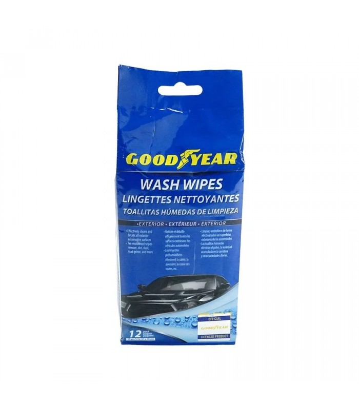 Goodyear Lingette nettoyante pour surfaces extérieures de voiture - Paquet de 12