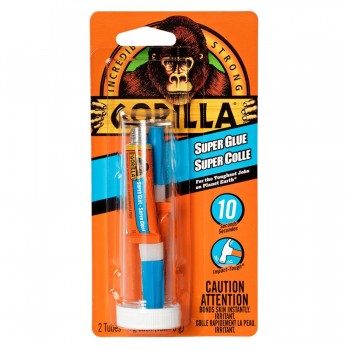 Gorilla Super Glue Fast-Setting - Pack of 2 Tube 3g