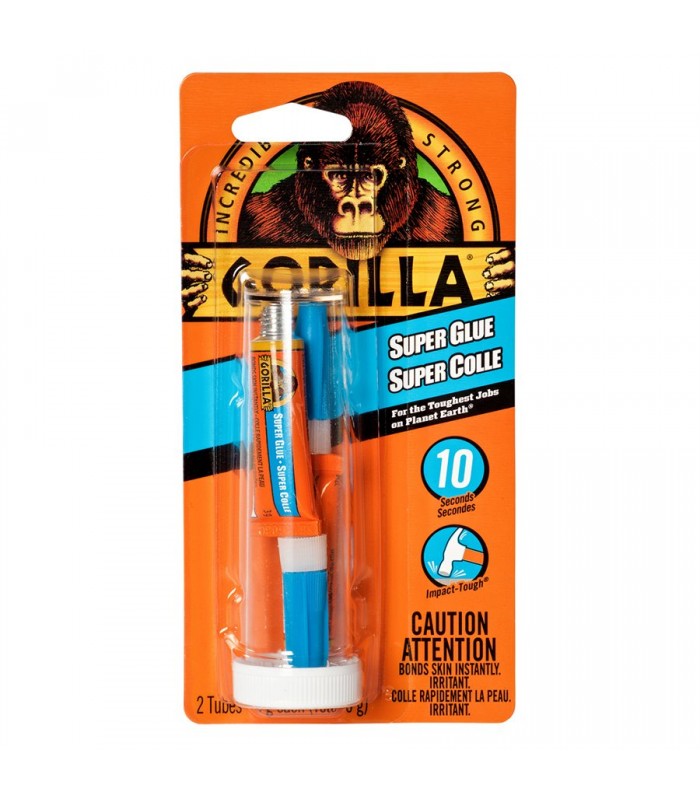 Gorilla Super Glue Fast-Setting - Pack of 2 Tube 3g