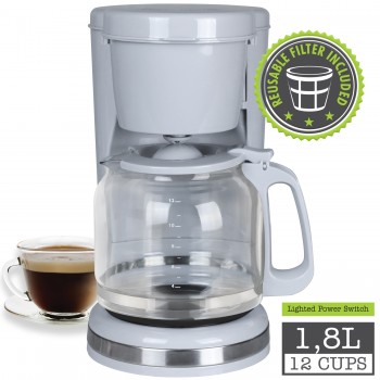 Hauz compact 12-cup coffee maker - Gray