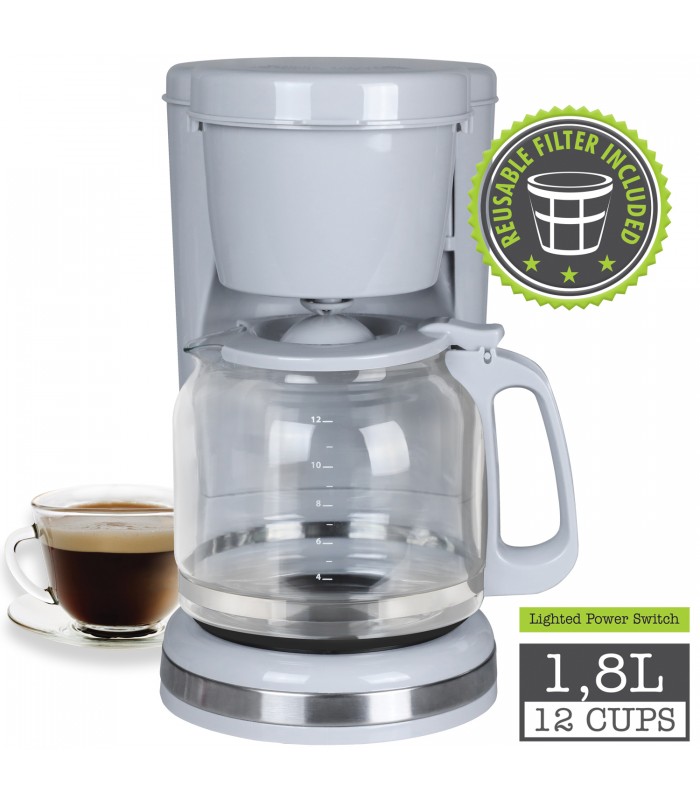 Hauz compact 12-cup coffee maker - Gray