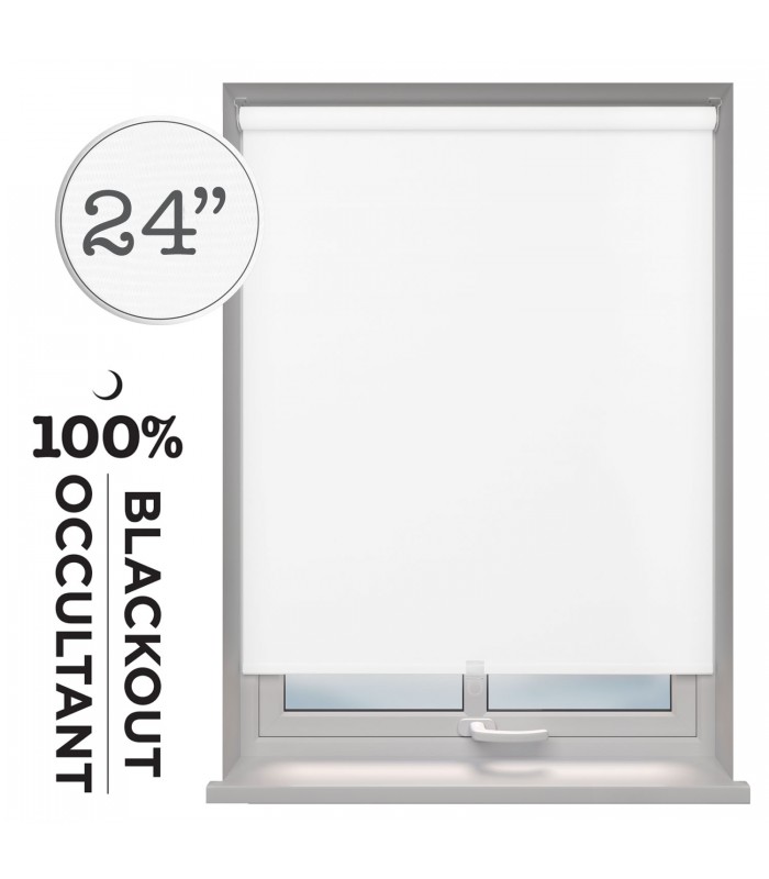 Hauz Cordless Blackout Blinds 24 in. x 77 in. White