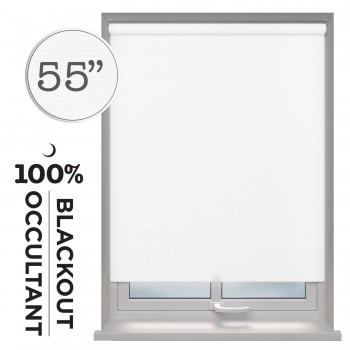 Hauz Cordless Blackout Blinds 55 in. x 77 in. White