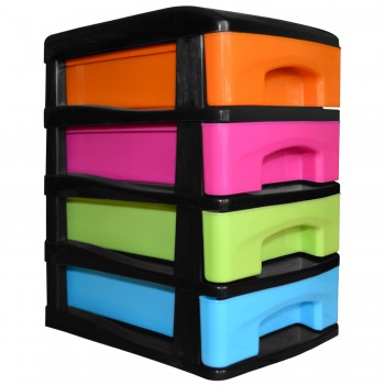 Hauz Desk Organizer with 4 coloured Drawers