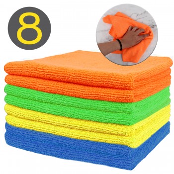 HAUZ - Microfiber Cleaning Cloth - SET OF 8 - 13 in. X 13 in.