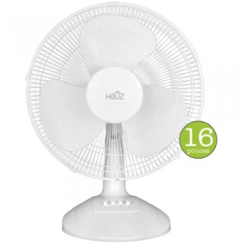 Hauz Ventilateur de bureau oscillant de 16 po - Blanc
