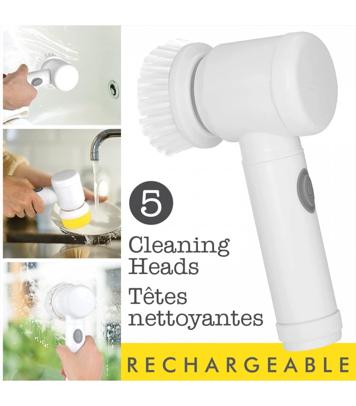 Hauz Ensemble de brosses de nettoyage électriques rechargeables