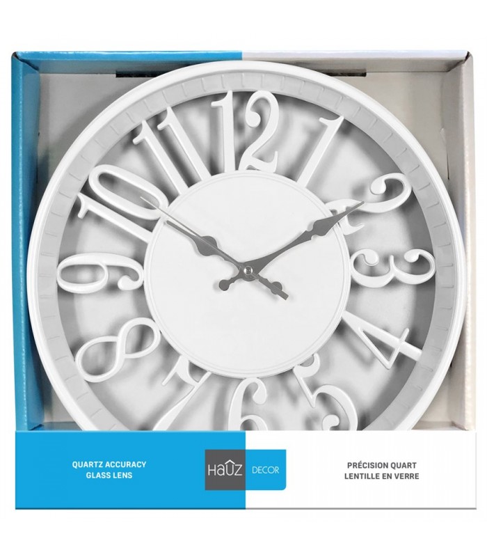 Hauz Horloge ronde de 30 cm avec gros chiffres