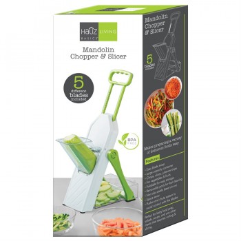 Hauz Hachoir Mandoline Safe-Slicer réglable avec 5 lames
