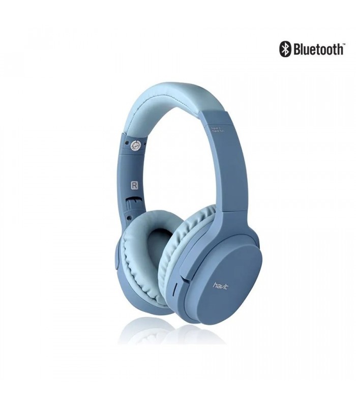 Casque d'écoute circum-aural Bluetooth HAVIT i62 avec microphone - Bleu