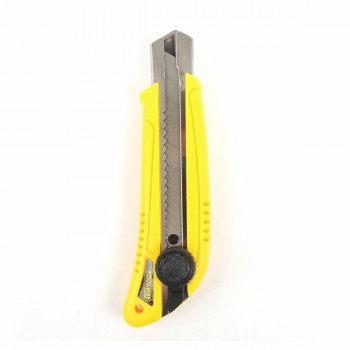 Couteau utilitaire HD à verrouillage par molette, lame sécable de 25 mm, jaune