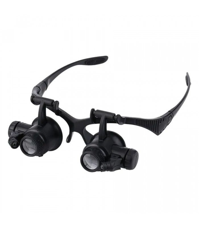 Headband Magnifier with LEDs and Interchangeable Lenses - 2.5X to 25X