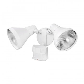 Heat Zenith Lumière de sécurité extérieure à détecteur de mouvement - 120V - Blanc