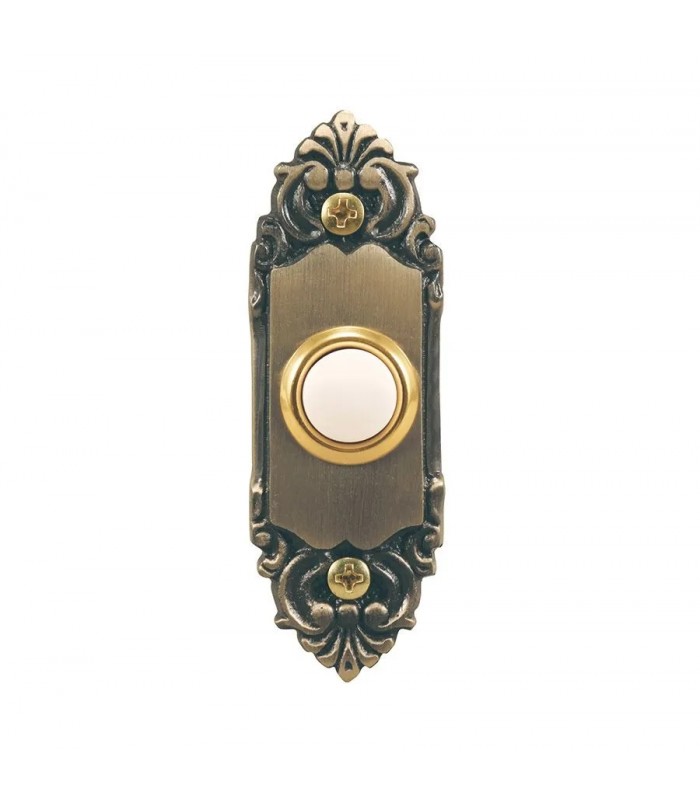 Heath Zenith Vintage LED Lighted Wired Doorbell - Brass