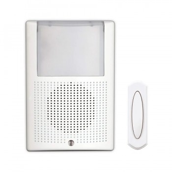 HEATH ZENITH Wireless LED Night Light Doorbell Kit with Push-button - 3 Tones