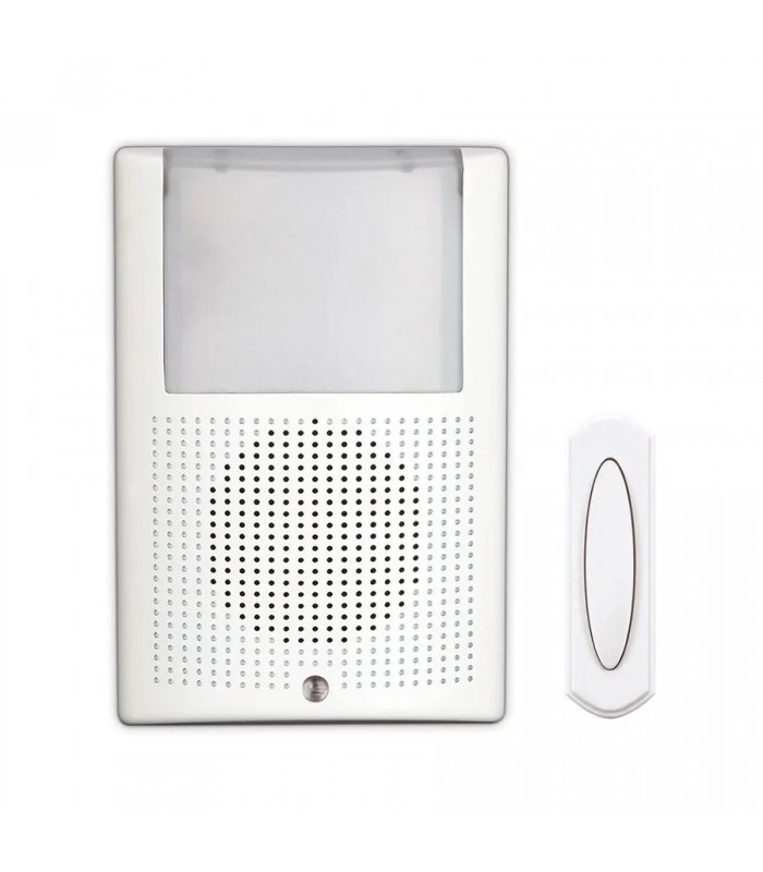 HEATH ZENITH Wireless LED Night Light Doorbell Kit with Push-button - 3 Tones