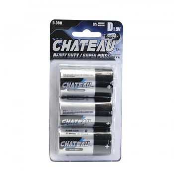 Heavy Duty D Battery - 1.5 V - 3-Pack