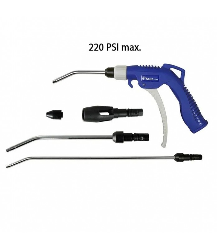 High Flow Blow Gun Set with Quick Disconnect Attachments - 5 Pieces