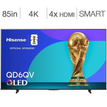 Hisense - classe 85 po - série QD6QV - téléviseur LCD QLED 4K UHD - Recertifié