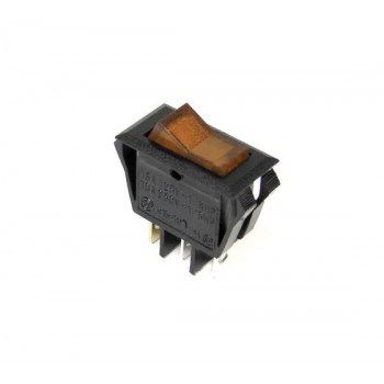 Interrupteur à bascule 3 pins illuminé - Ambre