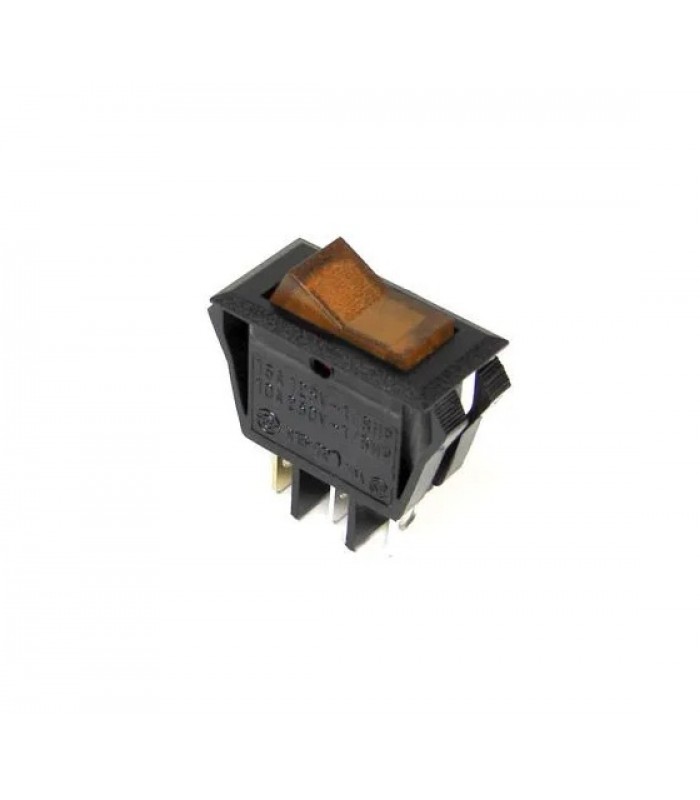 Illuminated 3-Pin Rocker Switch - Amber
