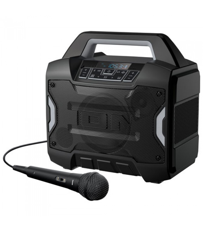 Ion Sport Boom All-Weather Wireless Rechargeable Speaker with Mic in Black