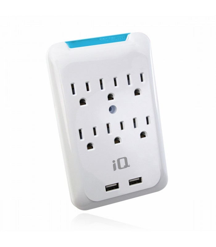 iQ Parasurtenseur à 6 prises avec 2 ports USB