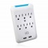 iQ 6-Outlet Surge Protecting Wall Mount with 2 x USB
