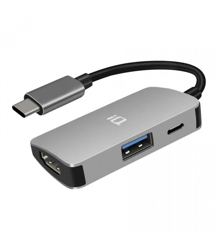 Adaptateur USB-C vers HDMI IQ avec ports USB 3.0 et USB-C PD - 4K