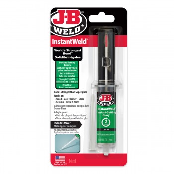 J-B Weld InstantWeld Colle époxy transparente en 2 minutes, 14 ml