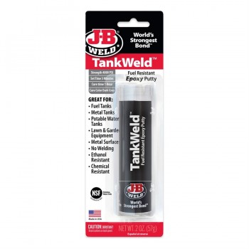 J-B Weld TankWeld Mastic époxy de réparation de réservoir d'essence 57g