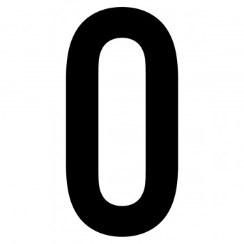 J.J. Keller Étiquette adhésive en vinyle blanc numéro - 0 - 3,5 po.