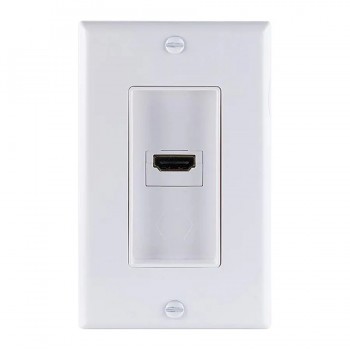 Plaque murale Décora HDMI JASCO UltraPro - 1 port - 4K - Blanc