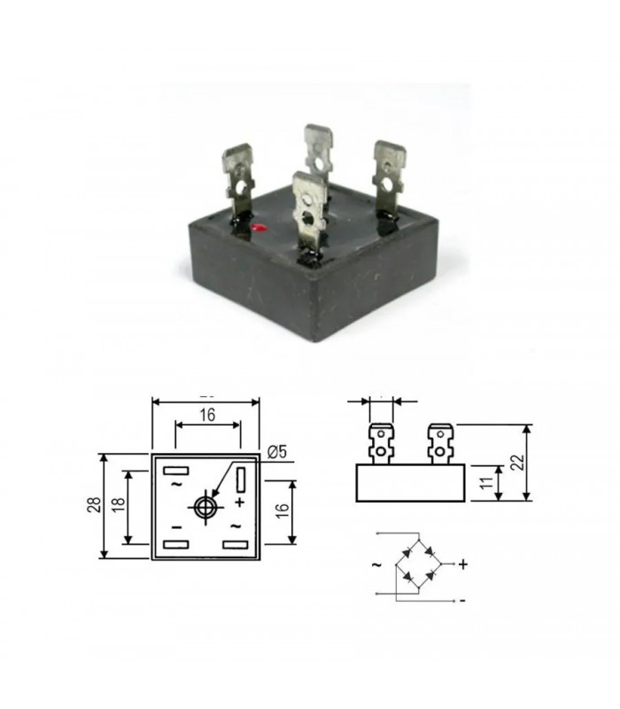 KBPC-2506 Single Phase Diode Bridge Rectifier - 600 V - 25 A