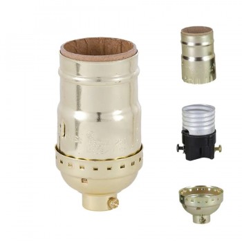 Keyless E26 Incandescent Bulb Socket with Screws - 250V - 660W