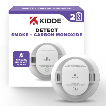 Kidde Smoke + Carbon Monoxide Alarm W/2xAA Battery
