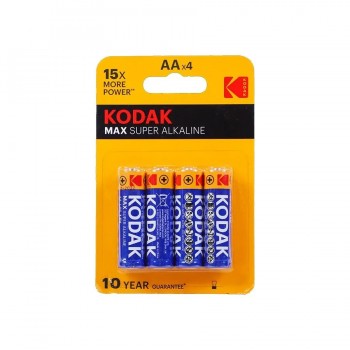 Kodak Pile AA Max super alcaline - 1.5V - Paquet de 4