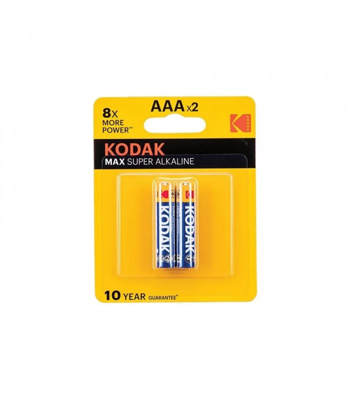 Kodak Pile AAA Max super alcaline - 1.5V - Paquet de 2 Kodak Pile AAA Max super alcaline - 1.5V - Paquet de 2