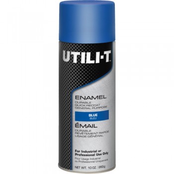 UTILI-T General Purpose Enamel Spray Paint, Blue, Gloss, 10 oz./283 g, Aerosol Can