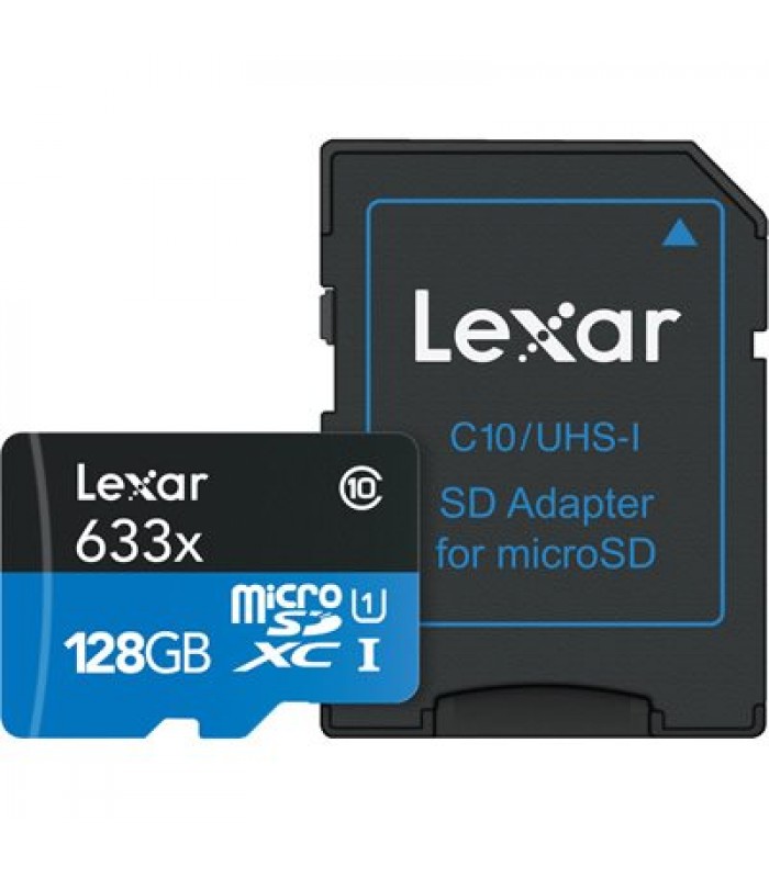 Lexar High-Performance 633x 128GB MicroSDHC UHS-I Card