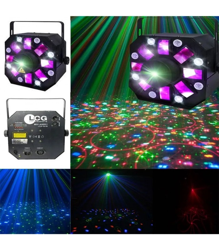 Light Effects Projector - Derby/Strobe/Laser - RGB