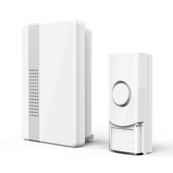 LightWay Door Chime Battery Operated With Wireless Remote White